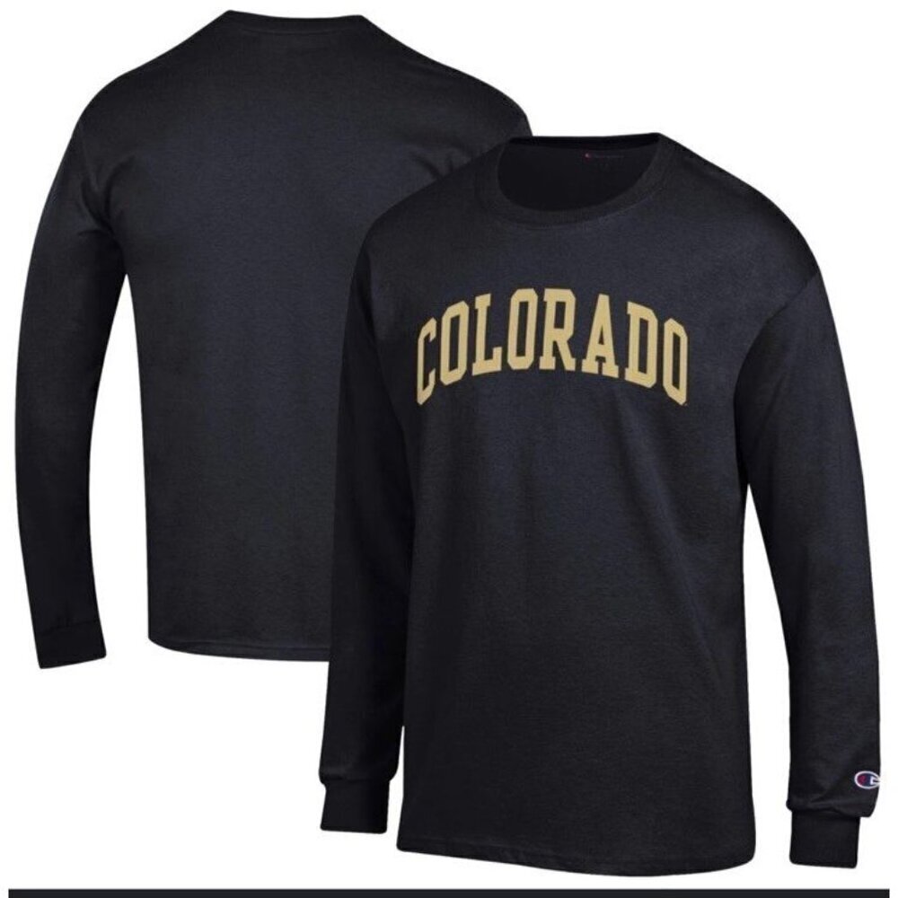 Fanatics Men's Black Colorado Buffaloes Arch Long Sleeve T-Shirt Size XLarge
